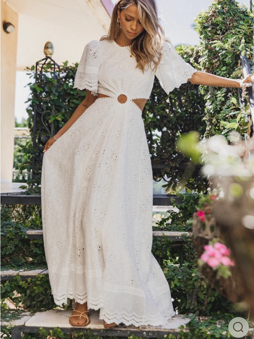 Petal & Pup Merletto Cut Out Maxi Dress